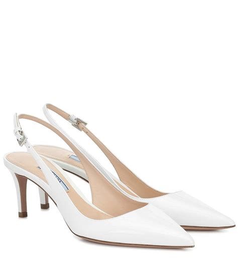 prada white heels|Prada slingback heels white.